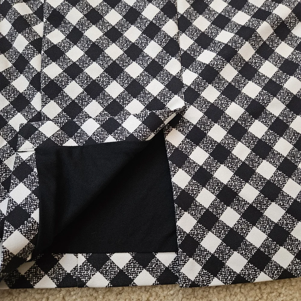 MICHAEL Michael Kors Black and White Checkered Women's Skirt Size 6 Six - Picture 14 of 16